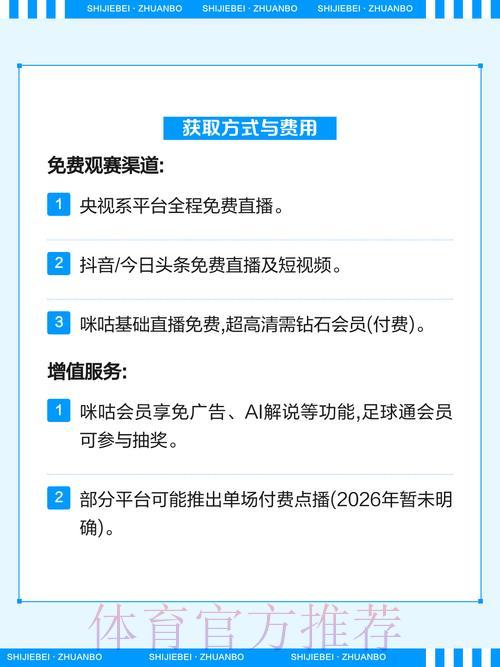 2026世界杯转播平台全面盘点与最优观看渠道推荐 2026世界杯转播平台全面盘点与最优观看渠道推荐