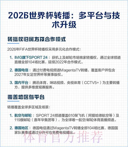 2026世界杯转播平台全面盘点与最优观看渠道推荐 2026世界杯转播平台全面盘点与最优观看渠道推荐
